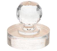 Housoutil Eyeshadow Pressing Tool 30Mm Round Crystal Stamper Cosmetic Powder Mold for Eyeshadow Palette Repair Highlighter and Blusher Pressing Seal Tool for Makeup Refill