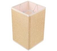 Housoutil Fabric Lampshade, Khaki E27 Lampshade for Table Lamp, Rectangular, Clip-on Lantern for Table Wall Light, Floor Lamp