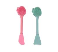 Housoutil Facial Cleansing Brush Different Styles 2pcs Portable Silicone for Deep Cleaning Face with Multi-purpose Massage Function for Beauty Shop and Personal Home Use