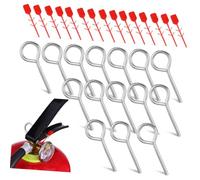 Housoutil Fire Extinguisher Lock Pins with Rugged Build Replacement Pull Pins Suitable and Regulatory Compliance 15 Sets Metal and Plastic Fire Extinguisher Parts and Red Colour