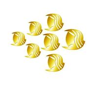 Housoutil Fish Mirror Wall Decals 7pcs 3D Removable Waterproof Stickers for Glass Ceramic Tile Bedroom Living Room Office