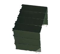 Housoutil Foldable Green Camping Stove Windscreen with Storage Bag, Portable Anti-wind Burner Shield for Outdoor Cooking and Bbq Camp Kitchen