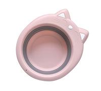 Housoutil Foldable Washbasin Basin Adorable Cat Shape Folding Washbasin Wash Basin for Travel Camping Washing up Bowl Washing Bowl Foldable Bath Tub Adult Folding