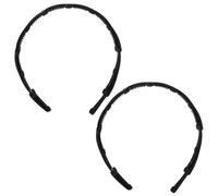 Housoutil Folding Headband Hair Band 2Pcs Retractable Pocket Hair Accessory Strong Endurance for Women Wedding New Year