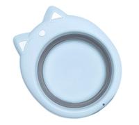 Housoutil Folding Washbasin for Dogs Cats Portable Wash Basin Lid Compact Travel Bowl