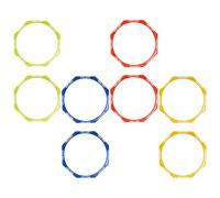Housoutil Football Agility Training Rings Sturdy Pp Exercise Circles 8pcs with Lightweight Design and Anti-slip Surface for Daily Warm Ups and Team Sport Training