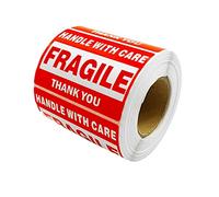 Housoutil Fragile Package Warning Sticker Self Adhesive Labels Handle with Care for Shipping and Packing