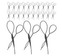 Housoutil French Braiding Tool Hair Pull through Loop Set 50 Pairs Large Small Hair Updo Accessories Ponytail Maker for Weddings and Parties