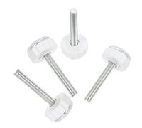 Housoutil Gate Spindle Rod Replacement Kit 4pcs Baby Gate Spindle Rods Threaded Ends for Safety Gate Pet Gate Staircase Use