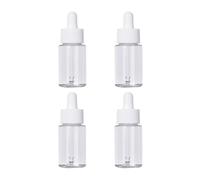 Housoutil Glass Dropper Bottles Empty Sub Bottles 20ml with 4pcs Silicone Plastic Pipettes Leak-proof Covers and Essential Oil and Cosmetic Sample Storage