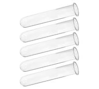 Housoutil Glass Hydroponic Test Tube Vases Versatile Decorative Plant Propagation Tubes 5pcs round Bottom and Rim for Flowers and Herbs, for Indoor Homes and Displaying Roots