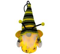 Housoutil Glowing Bee Antenna Gnome Doll Hanging Ornament Made of Plastic and Cloth, Lightweight Decorative Suitable for Bedroom or Desktop Display