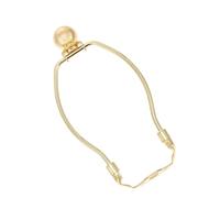 Housoutil Golden Metal Lamp Harp with Detachable Saddle and Solid Ball Finial Easy to Install Lamp Bracket for Commercial Spaces and Restaurants
