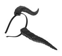 Housoutil Gothic Devil Horns Headband with Removable Goat Horns, Pu and Iron Material, Comfortable Fit and Easy Storage, for Halloween Cosplay, Day the Dead Costumes, and Photo Shoot