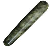 Housoutil Green Phoenix Jade Massage Pen Acupuncture Stick Facial Gua Sha Tool Portable Jade Massager for Body Massage Tools