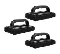 Housoutil Griddle Brush 3-Piece Grill Cleaning Set Griddle Scrubber Scouring Pad Brush with Handle for Charcoal Gas Grills Frying Pans Cast Iron Cookware Oven Cleaner