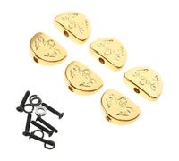 Housoutil Guitar decorative tuning buttons 6pcs metal artistic engraved design with screws and nuts suitable for acoustic electric guitar practice sessions