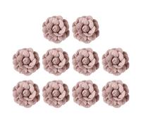 Housoutil Hair Pins Pink 10pcs Floral Microfiber for DIY Decoration and Personalize Clothing Accessories Suitable for Clothes and Hats