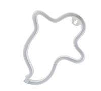 Housoutil Halloween LED Neon Ghost Night Light Creative Nordic Style Plastic Bedside Lamp USB Powered Aa Battery Operated Eco Friendly Halloween Decor Without Battery Included
