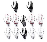 Housoutil Halloween Skeleton Hand Hair Clips Smooth Surfaces and Rust-resistant Design 12 Pcs Plastic Bone Claw Hairpins for Halloween Party Decoration