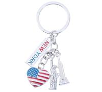Housoutil Handbag Charms, Independence Day Statue of Liberty Keychain, Statue of Liberty Pendant Key Ring, Metal Key Chain for Backpack Home Car Holiday Celebration and Souvenir