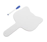 Housoutil Handheld Double Sided Dry Erase Paddle Lightweight Classroom Answer Board with Pen for Student Engagement and Assessment Random Color