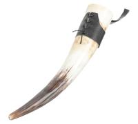 Housoutil Handmade Decorative Horn Mug Crafted from Pu Material with Simple Structure, Easy to Use and Practical Beer Horn Mug for Home and Party Use