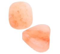 Housoutil Handmade Natural Mineral Salt Soaps 2pcs Heart and Oval Shape Exfoliating Massage Crystal Soap Bars for Face and Body Bath Care Spa Use