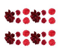 Housoutil Hanfu Flower Hair Clips Set 4pcs with Dried Rose Artificial Silk Flowers Traditional Chinese Hanfu Hairpin Accessories for Women Masquerade and Festival Hairstyles