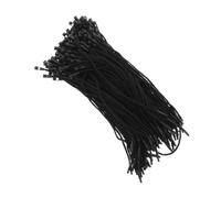 Housoutil Hang Tag String Cotton with Integrated Plastic Snap Lock 200pcs Black 5.91inch High Strength Clothing Price Tag Rope for Retail and Ecommerce Tagging