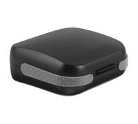 Housoutil Hearing Aid Storage Box Portable Pocket Size Case with Shockproof Design and Lightweight Sponge and Abs Material for Travel and Daily Use Black