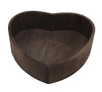 Housoutil Heart Shaped Wooden Posing Basket Newborn Photography Prop for Photo Shoot and Photographer Gift Simple Natural Brown Bed Suitable for Newborn and Home Decoration
