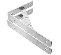 Housoutil Heavy Duty Metal Floating Shelf Brackets 200mm X 140mm Wall Mounted Corner Shelf Supports with Screws 4mm Thick 2pcs Set for Kitchen Garage Bathroom