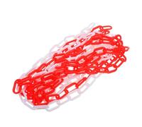 Housoutil Heavy Duty Plastic Chain Barrier for Crowd Control and Traffic Safety Flexible Link Chain with High Visibility Red and White Design for Security and Queue Management