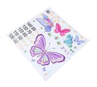 Housoutil Height Chart Decal 2 Sheets Colorful Insect Pattern Removable Wall Stickers for Interior Walls