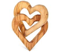 Housoutil Hollow Heart Shape Wooden Pendant Natural Wood Color Home Decoration Ornament for Valentines Day Gift Compact Rustic Wood Heart Ornament for Living Room Wall Decor