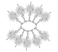Housoutil Holy-light Topper Decorations and Photography Props Silver Alloy 10pcs Designed Religious Christmas Ornaments for Party Scene for Religion Parties