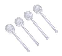 Housoutil Honey Stirrer Glass 4Pcs Mixing Sticks for Tea Coffee and Jam