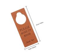 Housoutil Hotel Door Hanging Sign Please Do Not Disturb 2pcs Pu Leather Double Sided Please Make up Room Door Hanger Sign Stitched Edge for Company Lounges and Hotels
