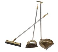 Housoutil Household Dustpan and Broom Set with Long Handle, Dense Bristles, Plastic and Metal Materials, Suitable for Home Ground Cleaning and Yard Cleaning, Can be Hung the Wall