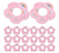 Housoutil Ice Cream Drip Catcher Paper Holders 100Pcs No-Drip Design Suitable for Different Cone Sizes at Birthday Celebrations