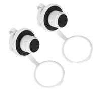 Housoutil Inflatable Boat Accessories 2Pcs Kayak Air Valves Plastic Replacement Parts for Secure Sealing in Water Sports and Fishing