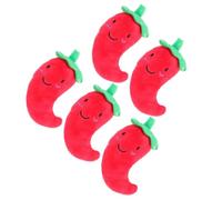 Housoutil Interactive Plush Dog Chew for Teething Training and Outdoor Play 5pcs with Squeaky Pepper Sound Feature Easy to Clean and Maintain for Puppies and Small Dogs