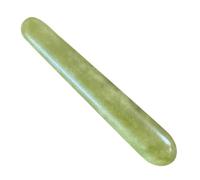 Housoutil Jade Massage Stick Meridians Therapy Tool Safe and Effective Easy to Carry Green Jade Stone Massager for Shoulder and Face Relaxation While Listening to Music Or Watching Tv