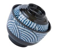 Housoutil Japanese Style Miso Soup Bowl with Lid Japanese Rice Bowl Ramen Bowl Traditional Bowl, 10 X 10 X 9. 5 cm
