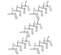 Housoutil Jewelry Box Hinge for DIY Box Making and Woodworking Projects 20pcs Small Iron with 8 Hole Design and Bent Corner Support Hinge, Smooth Burrfree Edges Supports Bidirectional