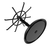 Housoutil Jewelry Displays for Vendors Rotating Keychain Display Stand Space-saving Black Plastic Organizer for Offices