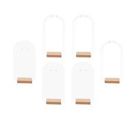 Housoutil Jewelry Earring Display Stand Wooden Base with Multiple Arch Styles and Small Bases for Versatile Use in Retail Counters and Personal Collections