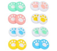 Housoutil Joystick Protective Cap Pcs Silicone Thumb Covers Cat Paw Pattern Comfortable Grip Fashion Design