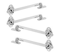 Housoutil Kitchen Cabinet Hinge Heavy Duty 4Pcs Stainless Steel 6-Inch Pull Down Lid Stay with Slow Close for Flip-Down Cabinet Doors